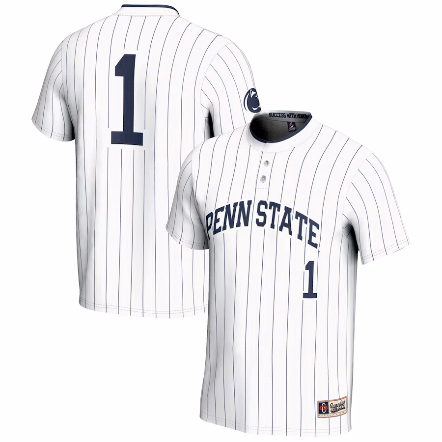 Unisex GameDay Greats #1 White Penn State Nittany Lions Lightweight Softball Jersey
