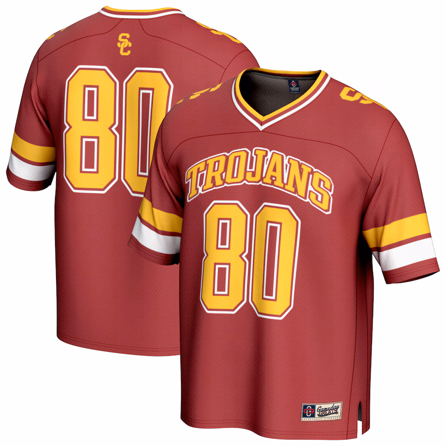 Unisex GameDay Greats #80 Cardinal USC Trojans Lightweight Collegiate Football Fashion Jersey