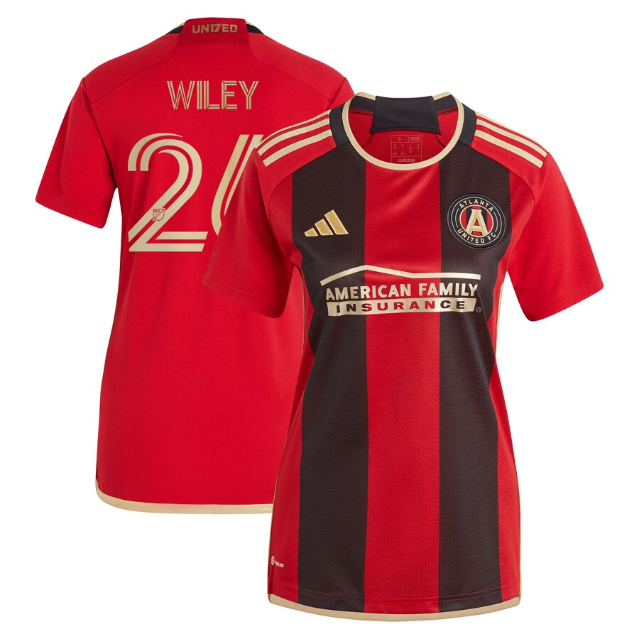 Women's Atlanta United FC Caleb Wiley adidas Black 2024 The17's Kit Replica Player Jersey