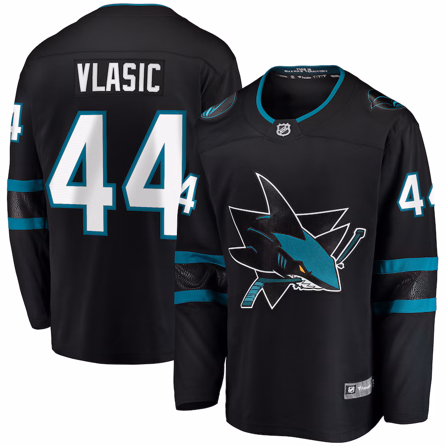 Men's San Jose Sharks Marc-Edouard Vlasic Fanatics Black Premier Breakaway Player Jersey