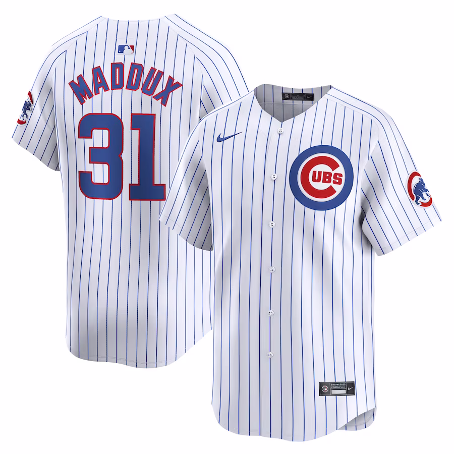 Men's Chicago Cubs Greg Maddux Nike White Home Limited Player Jersey