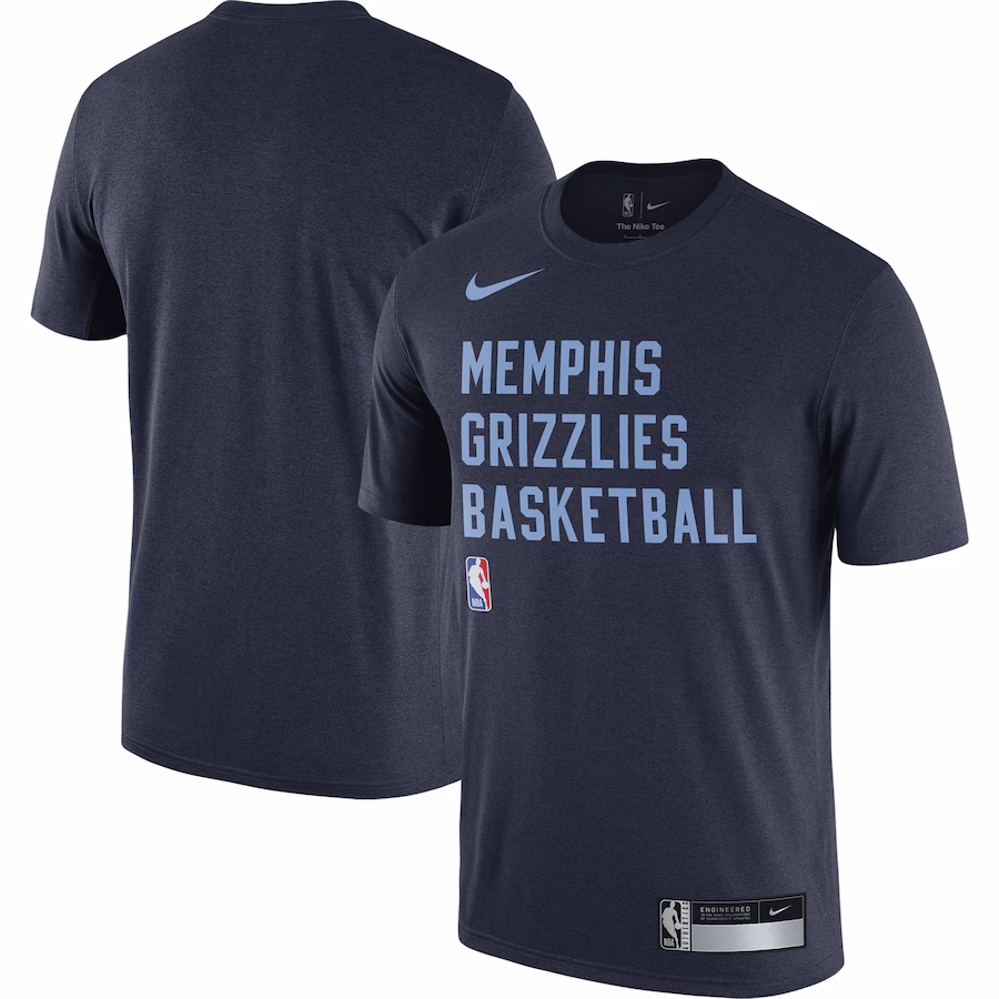 Men's Memphis Grizzlies Nike Navy 2023/24 Sideline Legend Performance Practice T-Shirt