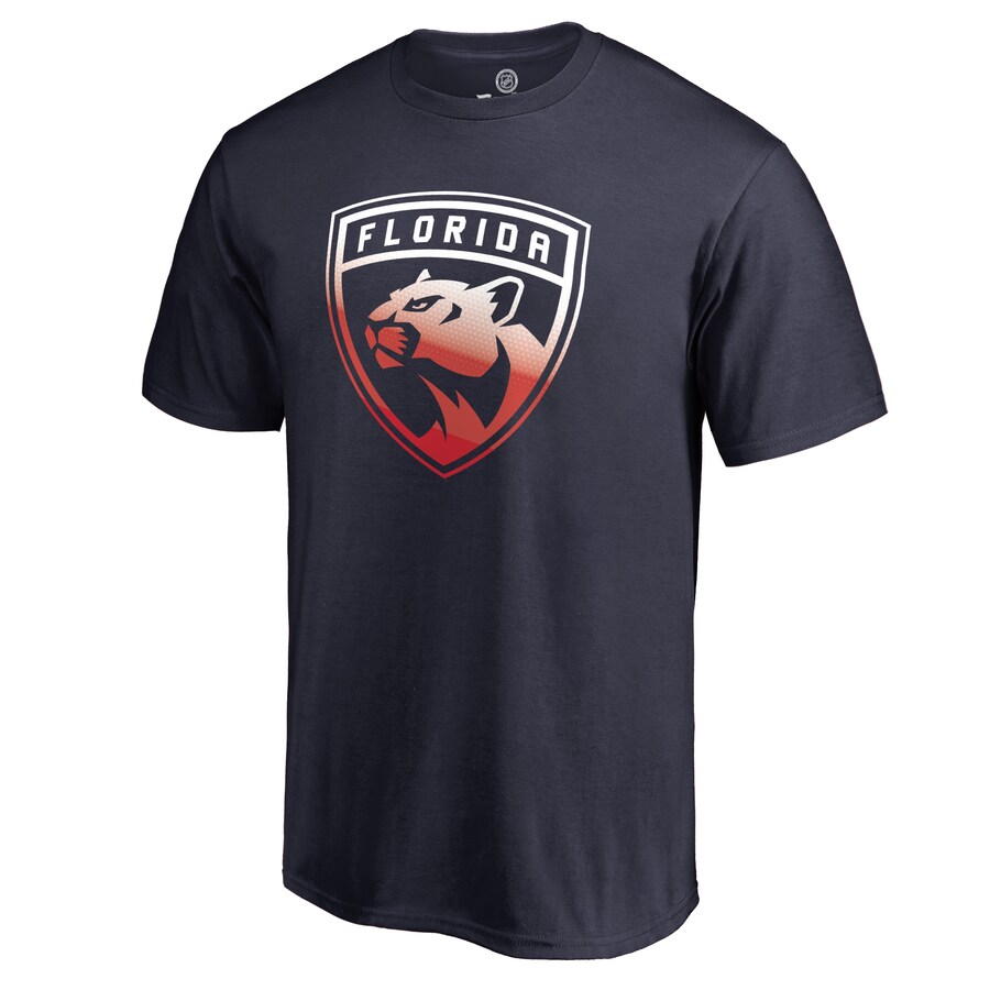 Men's Florida Panthers Navy Gradient Logo T-Shirt
