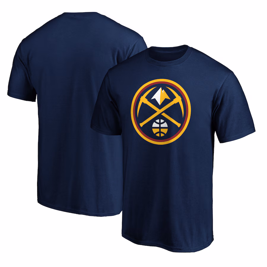 Men's Denver Nuggets Navy Team Primary Logo T-Shirt