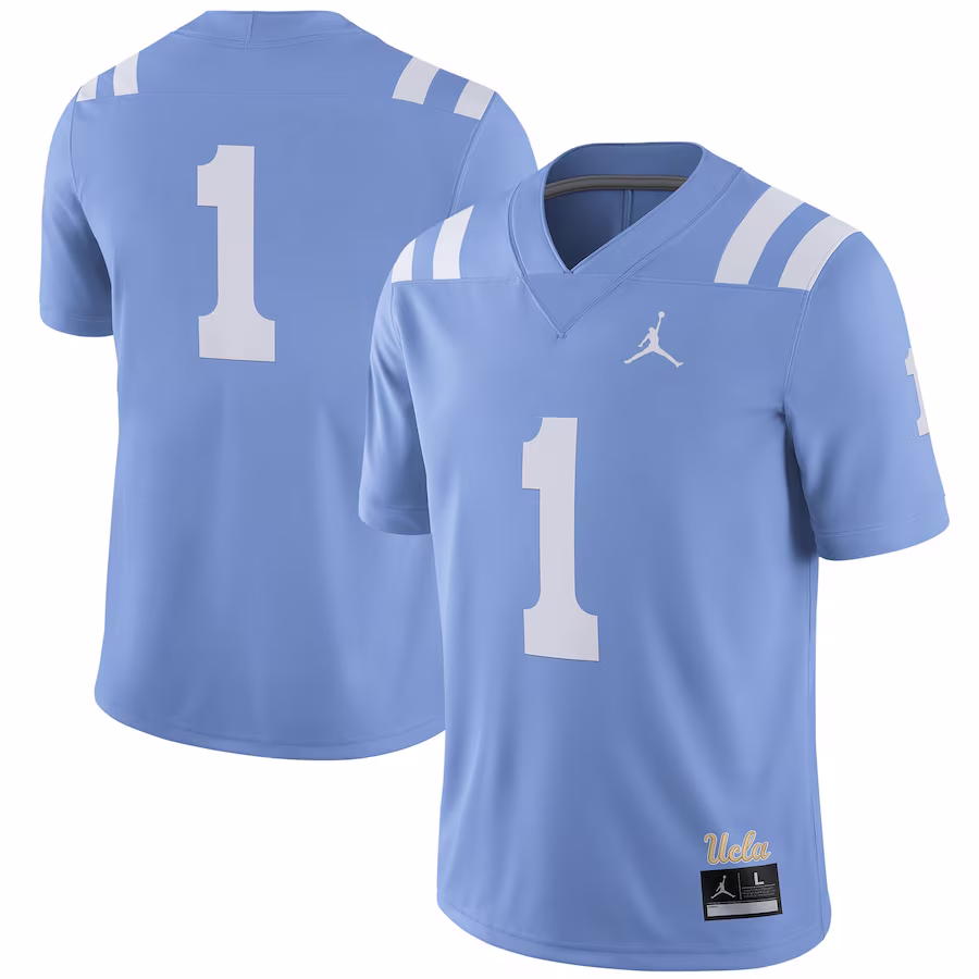 #1 UCLA Bruins Jordan Brand Alternate Game Jersey �?Light Blue