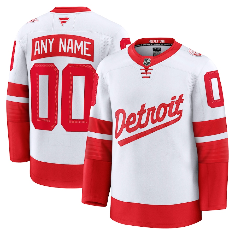 Men's Detroit Red Wings Fanatics White 2025 NHL Stadium Series Premium Custom Jersey
