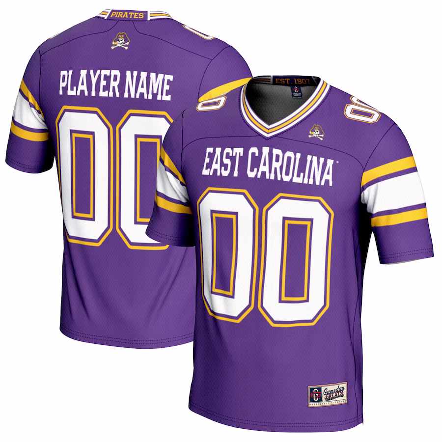 ECU Pirates GameDay Greats Youth NIL Pick-A-Player Football Jersey - Purple
