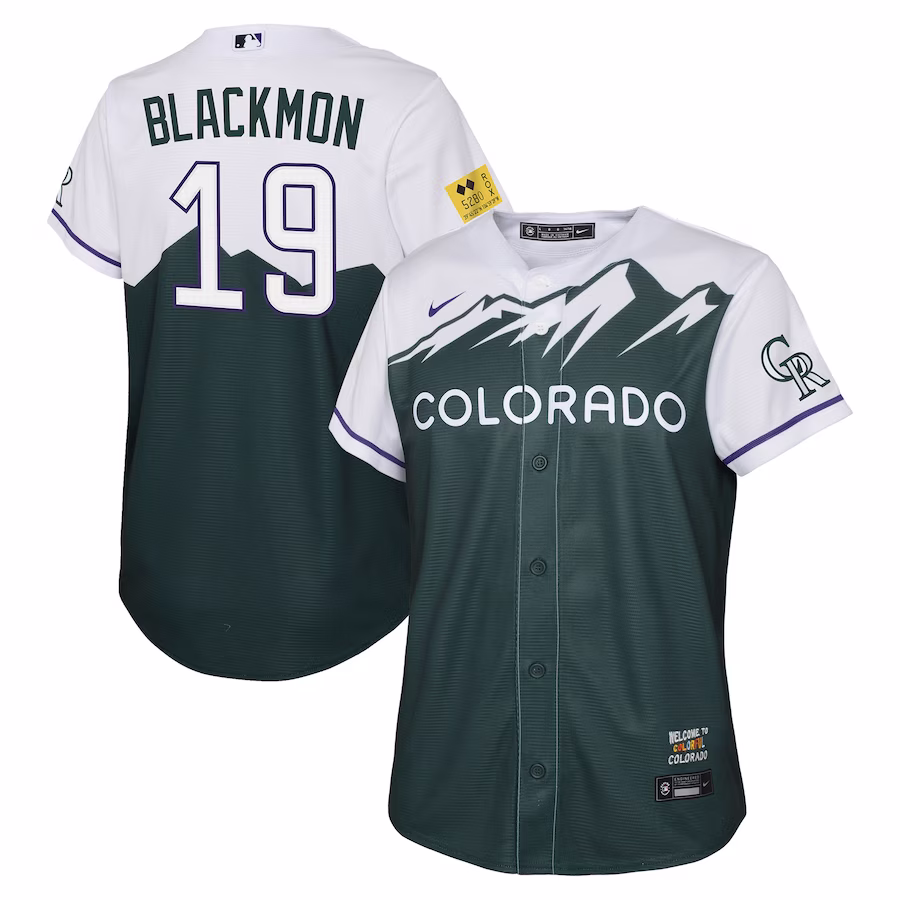 Youth Colorado Rockies Charlie Blackmon Nike Green City Connect Replica Player Jersey