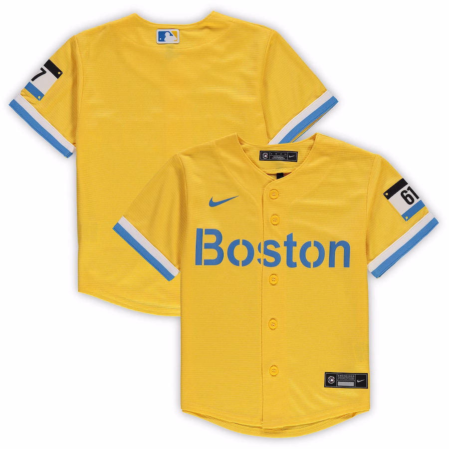 Preschool Boston Red Sox Nike Gold MLB City Connect Replica Team Jersey