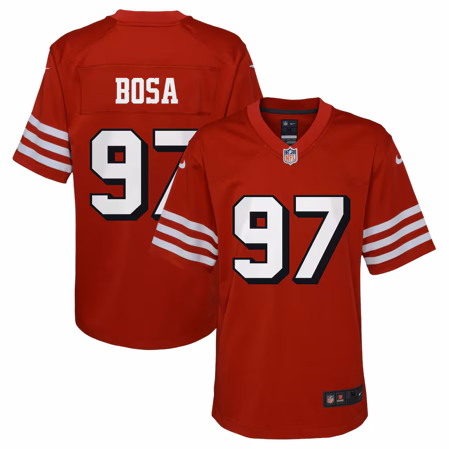 Youth San Francisco 49ers Nick Bosa Nike Scarlet Game Jersey