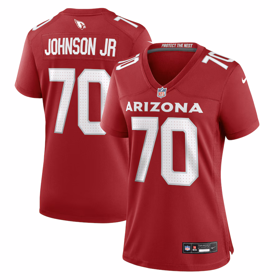 Women's Arizona Cardinals Paris Johnson Jr. Nike Cardinal Game Jersey