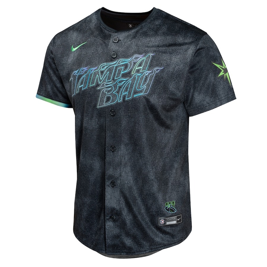 Men's Tampa Bay Rays Nike Charcoal 2024 City Connect Elite Jersey