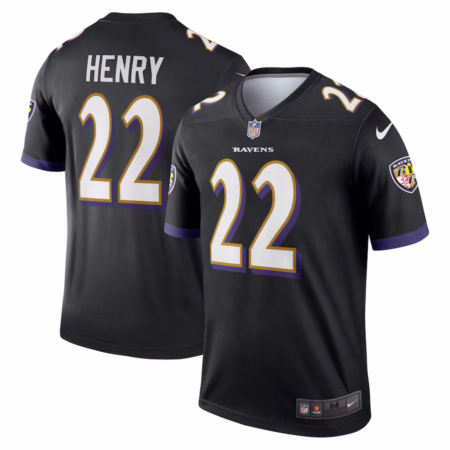 Men's Baltimore Ravens Derrick Henry Nike Black Alternate Legend Jersey