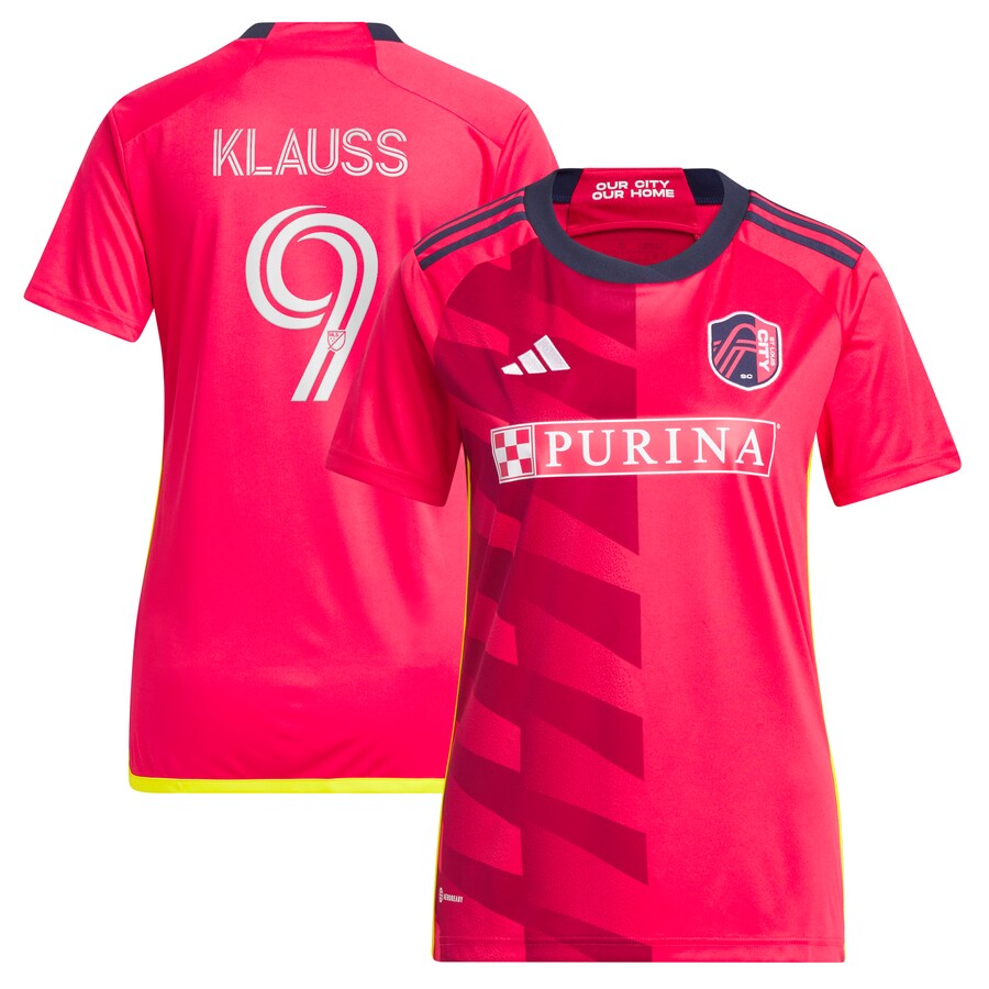 Women's St. Louis City SC Jo?o Klauss adidas Red 2023 CITY Kit Replica Jersey