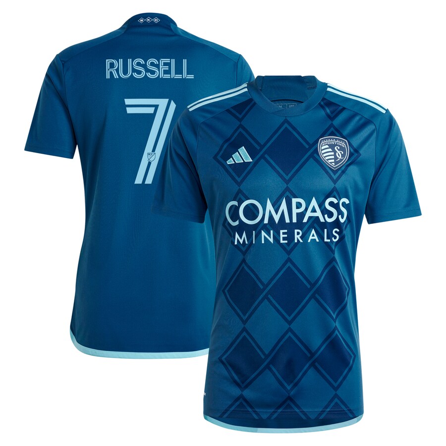 Men's Sporting Kansas City Johnny Russell adidas Navy 2024 Diamonds Our Forever Replica Player Jersey