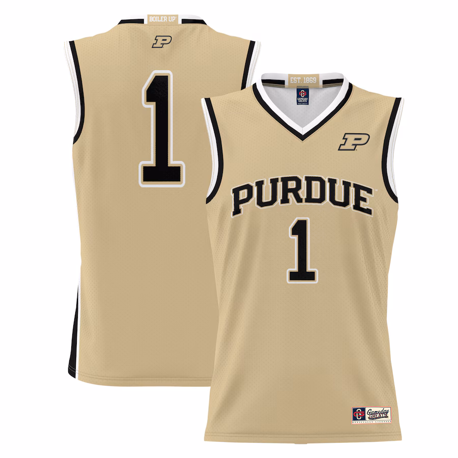 #1  Purdue Boilermakers GameDay Greats  Lightweight Basketball Jersey - Gold