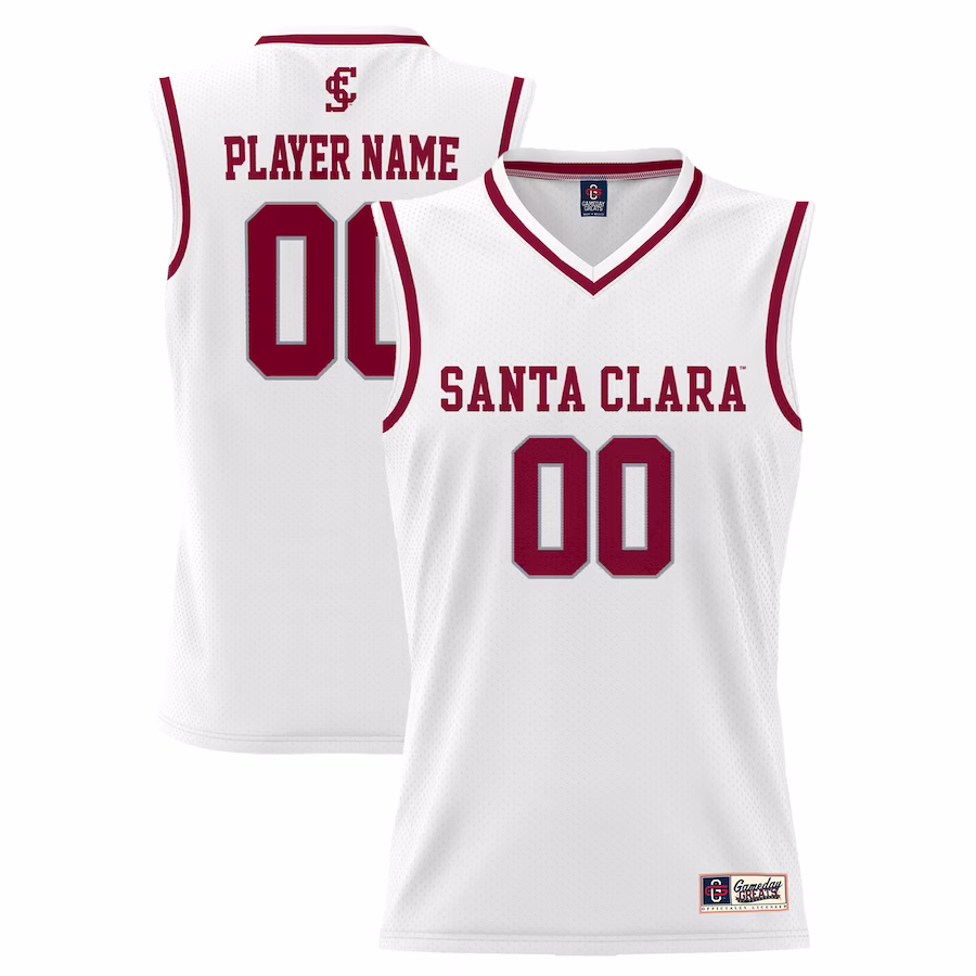 Santa Clara Broncos GameDay Greats Youth NIL Pick-A-Player Lightweight Basketball Jersey - White