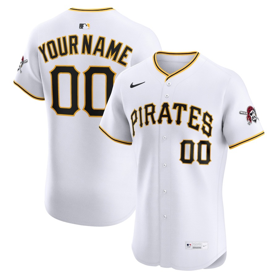Youth Pittsburgh Pirates Nike White Home Limited Custom Jersey