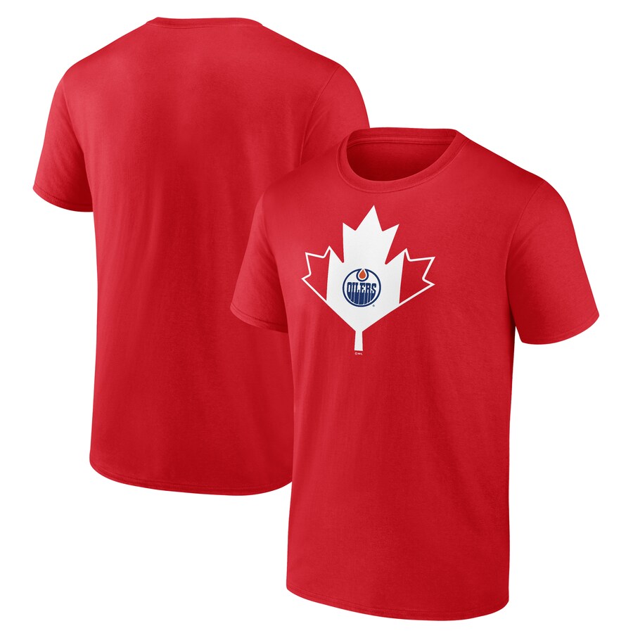 Men's Edmonton Oilers Red Canada Day T-Shirt