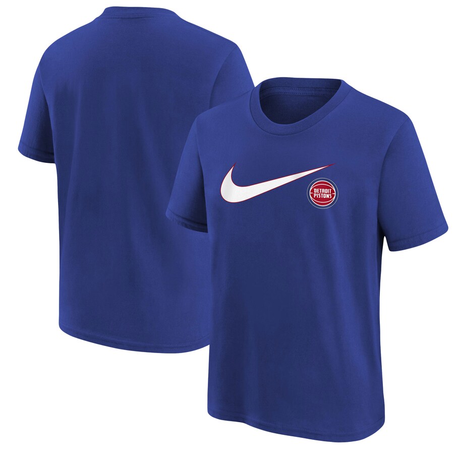 Youth Detroit Pistons Nike Blue Swoosh T-Shirt