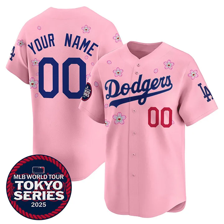 Nike x Takashi Murakami x MLB World Tour Tokyo Series 2025 Dodgers Tokyo Home Custom Jersey