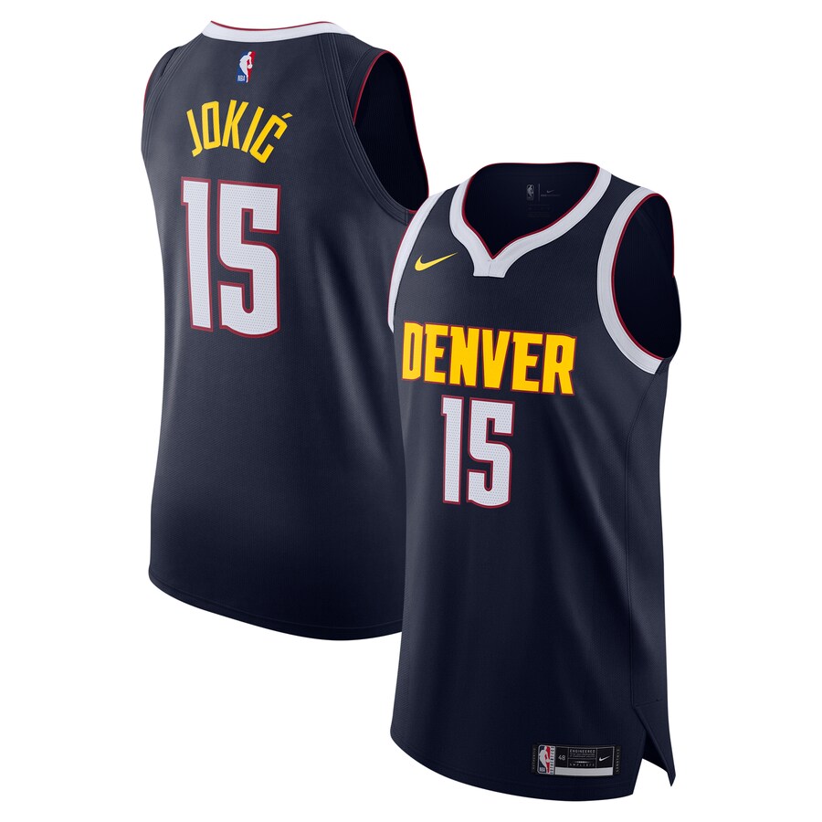 Men's Denver Nuggets Nikola Jokic Nike Navy Authentic Jersey - Icon Edition