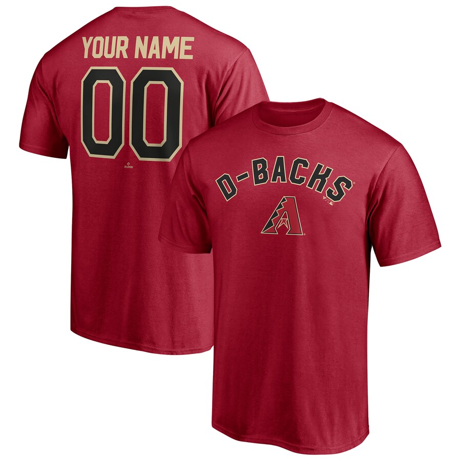 Men's Arizona Diamondbacks Red Personalized Team Winning Streak Name & Number T-Shirt