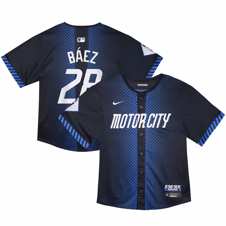 Toddler Detroit Tigers Javier Baez Nike Navy 2024 City Connect Limited Jersey