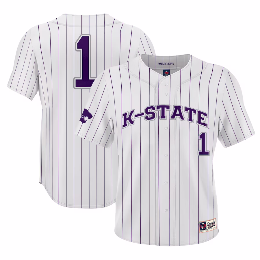 #1 Kansas State Wildcats GameDay Greats Youth Lightweight Baseball Jersey - White