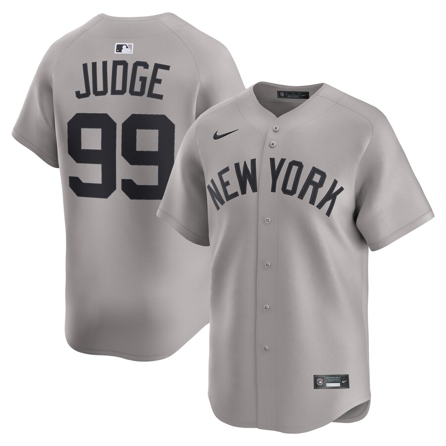 Men's New York Yankees Aaron Judge Nike Gray Road Limited Player Jersey