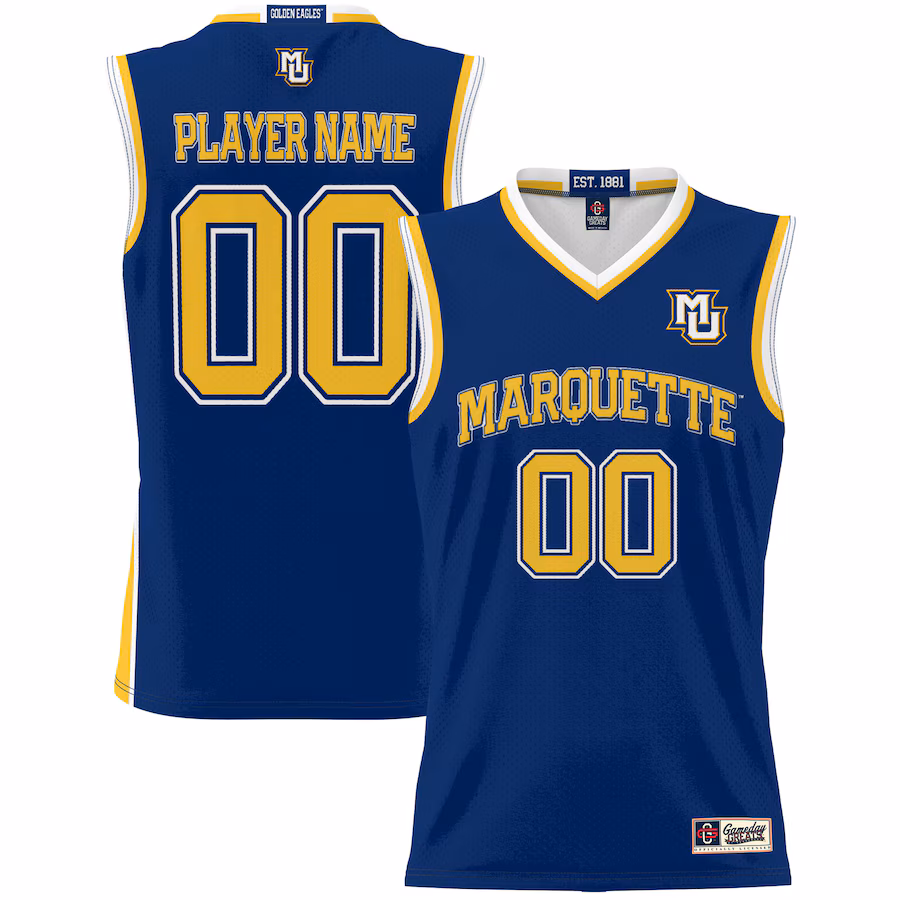 Marquette Golden Eagles GameDay Greats Youth NIL Pick-A-Player Lightweight Basketball Jersey - Navy