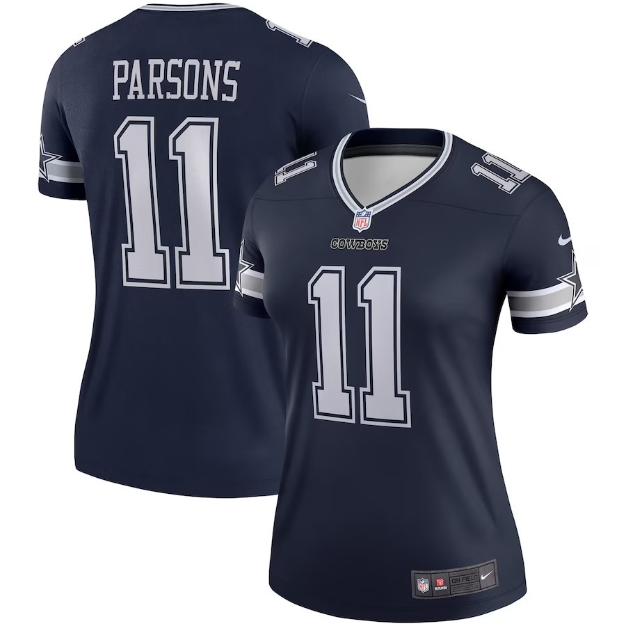 Women's Dallas Cowboys Micah Parsons Nike Navy Legend Player Performance Top