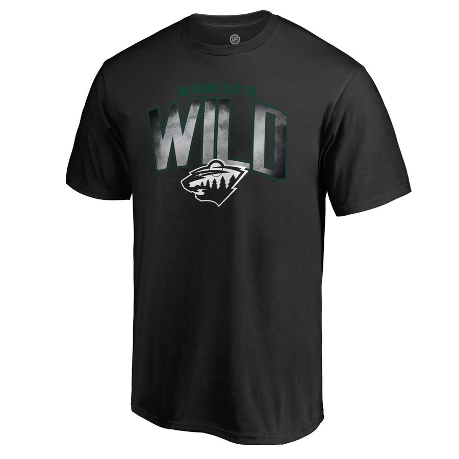 Men's Minnesota Wild Black Arch Smoke T-Shirt