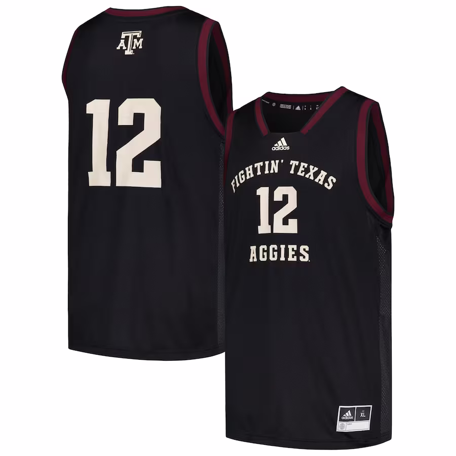 #12 Texas A&M Aggies adidas Team Swingman Jersey - Black