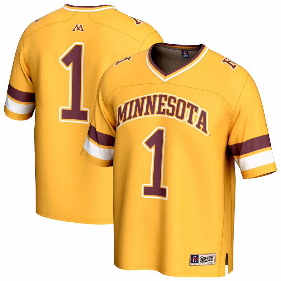 Youth GameDay Greats #1 Gold Minnesota Golden Gophers Collegiate Football Fashion Jersey