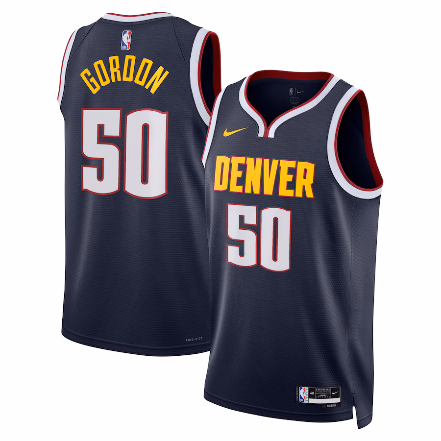 Unisex Denver Nuggets Aaron Gordon Nike Navy Swingman Replica Jersey - Icon Edition