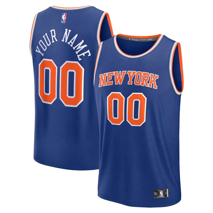 Men's New York Knicks Fanatics Blue Custom Fast Break Jersey - Icon Edition