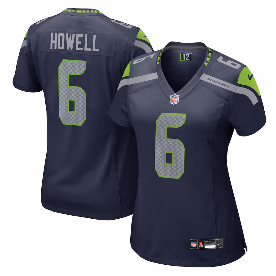 Women's Seattle Seahawks Sam Howell Nike College Navy Team Game Jersey