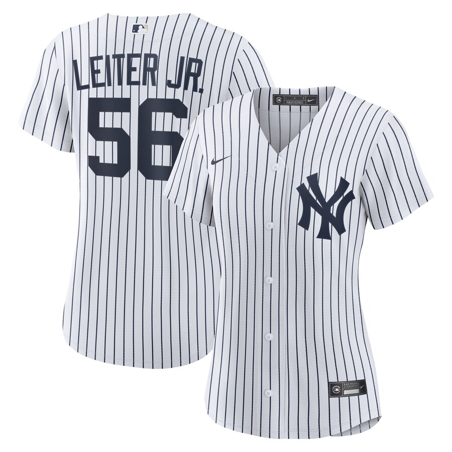 Women's New York Yankees Mark Leiter Jr. Nike White Home Replica Jersey