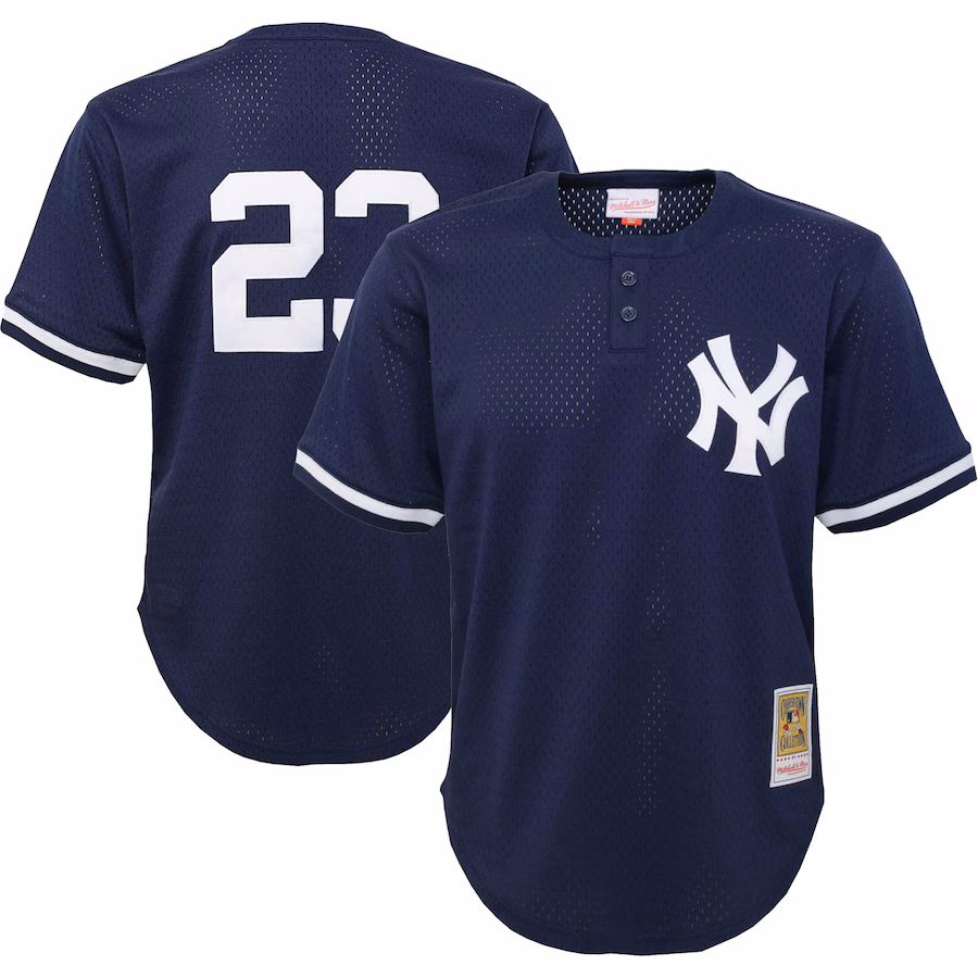 Youth New York Yankees Don Mattingly Mitchell & Ness Navy Cooperstown Collection Mesh Batting Practice Jersey