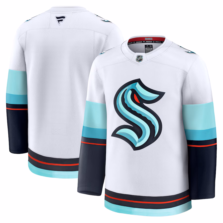 Men's Seattle Kraken Fanatics White Away Premium Jersey