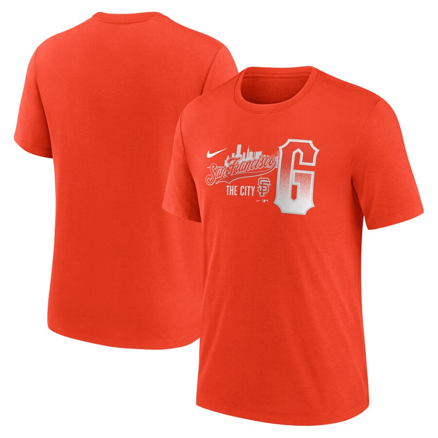 Men's San Francisco Giants Nike Orange City Connect Tri-Blend T-Shirt