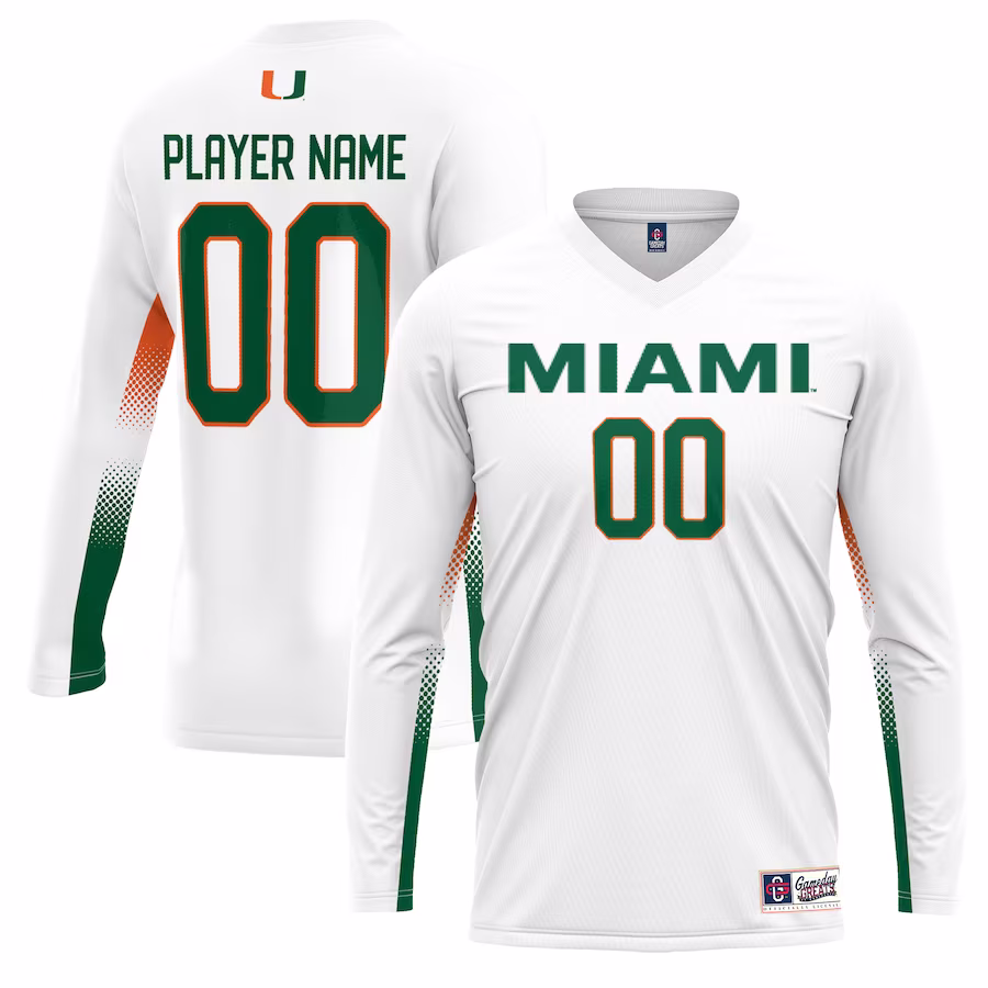 Miami Hurricanes GameDay Greats Youth NIL Lightweight Volleyball Jersey - White