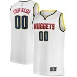 Men's Denver Nuggets Fanatics White Fast Break Custom Replica Jersey - Association Edition