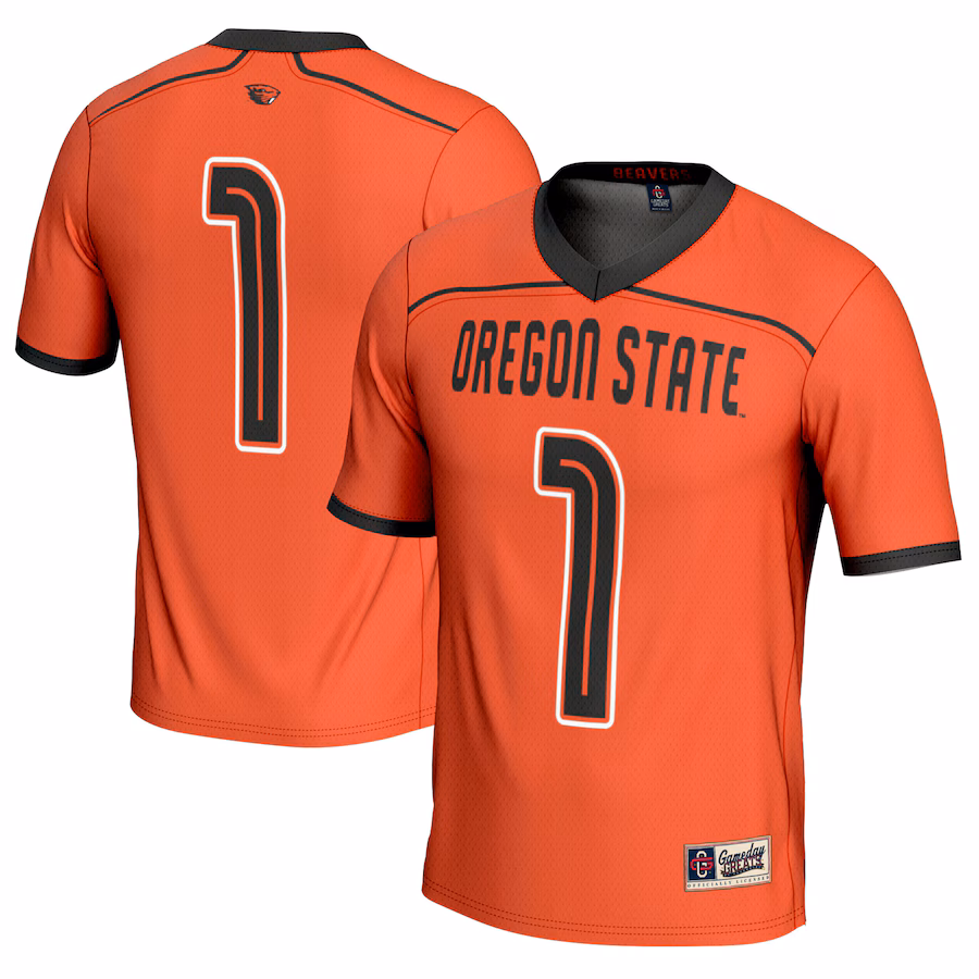 #1 Oregon State Beavers GameDay Greats Youth Men's Lacrosse Fashion Jersey - Orange