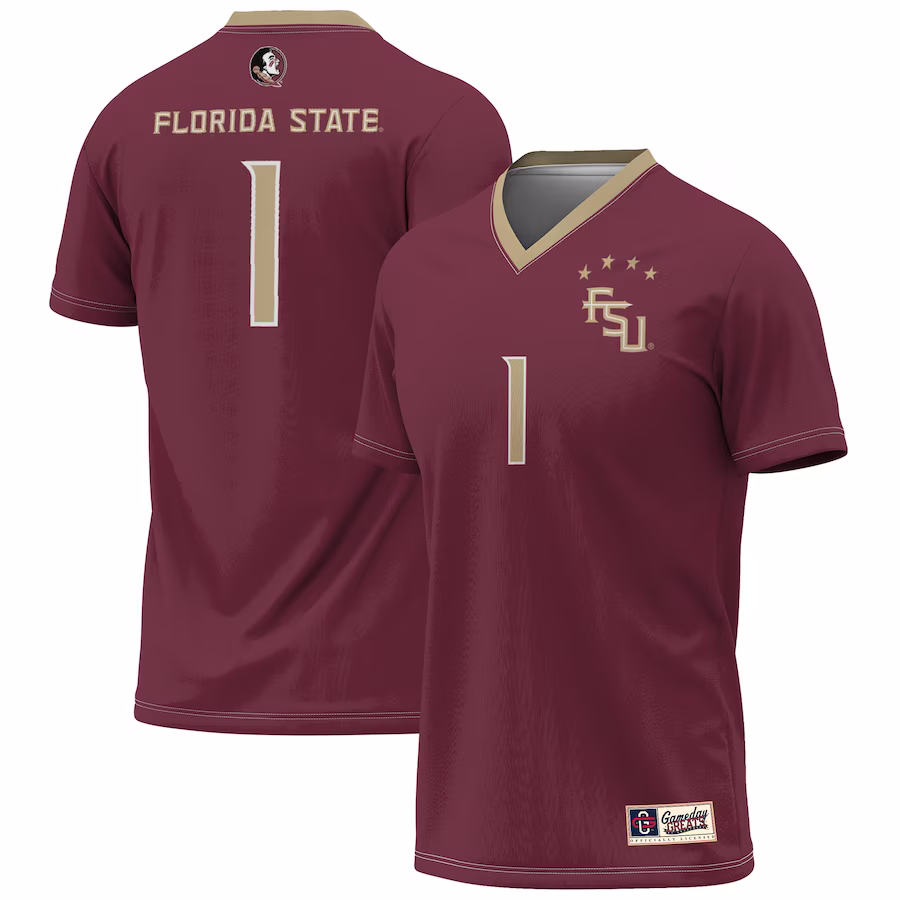 Florida State Seminoles GameDay Greats Youth 2023 NCAA Women's Soccer National Champions Four-Star Fashion Jersey �?Garnet