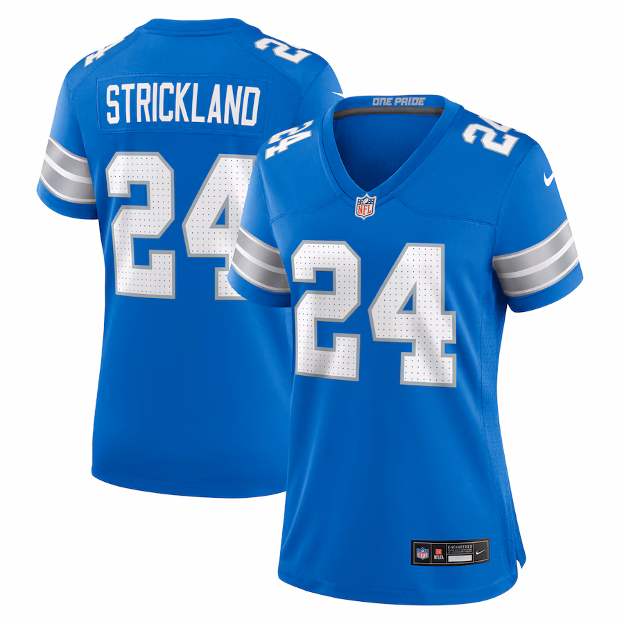 Women's Detroit Lions Loren Strickland Nike Blue Team Game Jersey