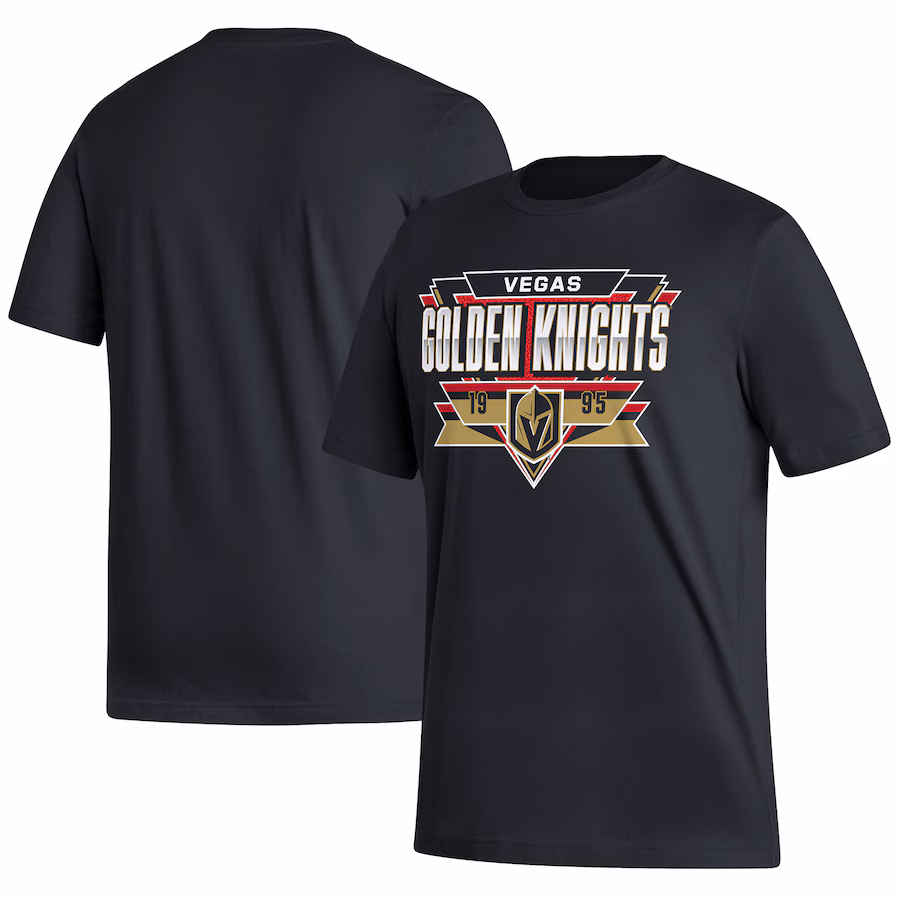 Men's Vegas Golden Knights adidas Black Reverse Retro 2.0 Fresh Playmaker T-Shirt