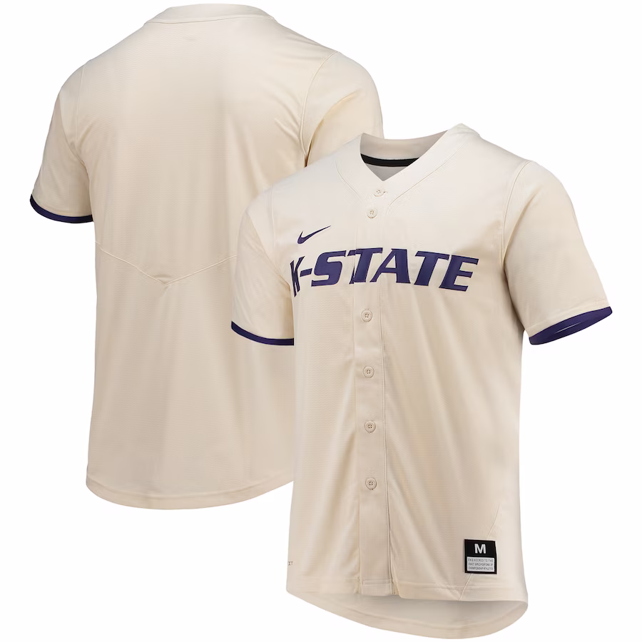 Kansas State Wildcats Nike Replica Baseball Jersey - Natural