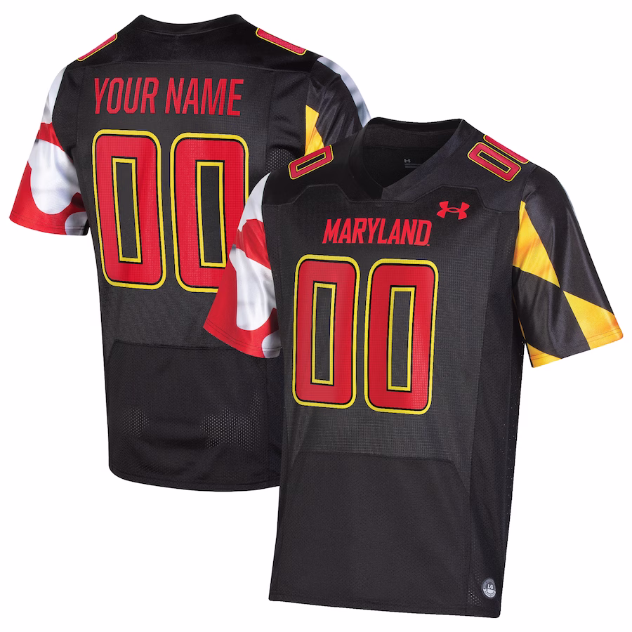 Maryland Terrapins Under Armour Custom Jersey - Black